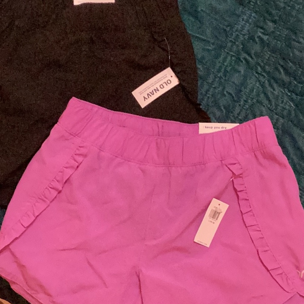 Old Navy Black and Pink Casual Shorts $8 for BOTH pairs